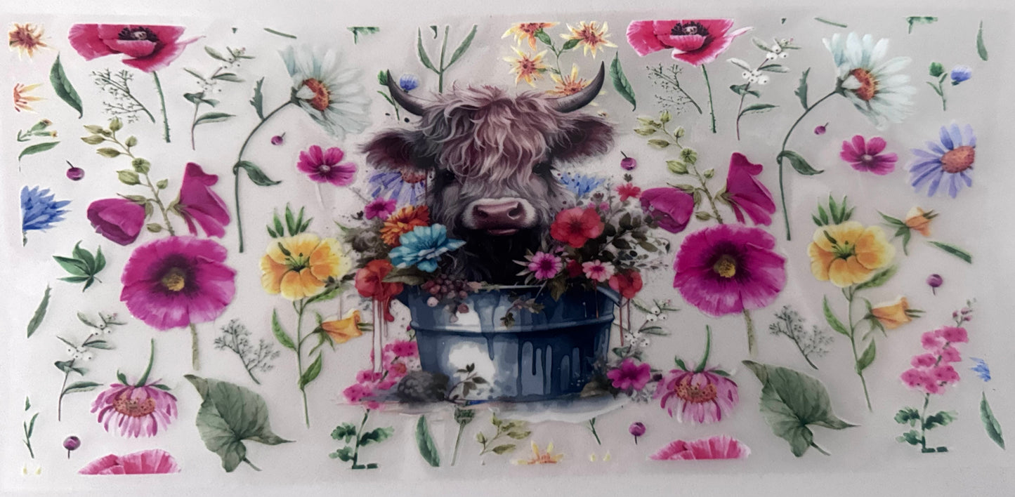 Cow and Flower Bucket