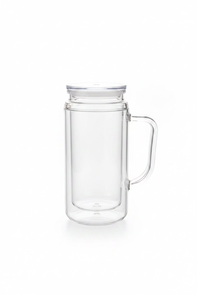 20oz Acrylic snow globe tumbler with handle