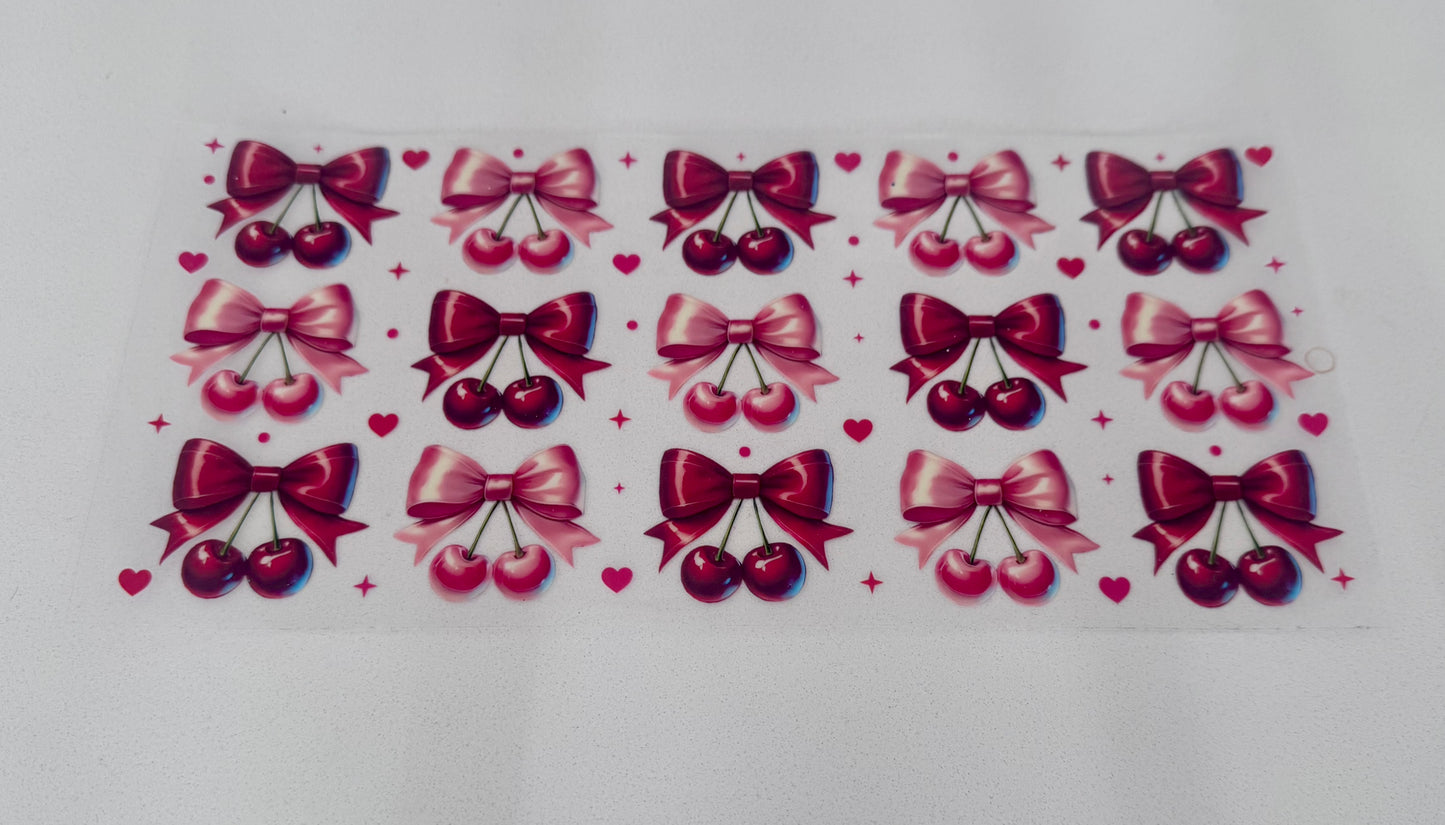 Red and Pink Cherries and Bows