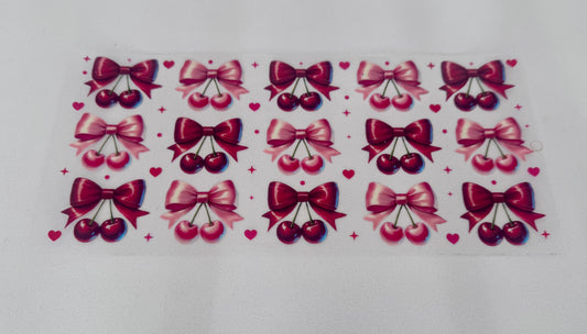 Red and Pink Cherries and Bows