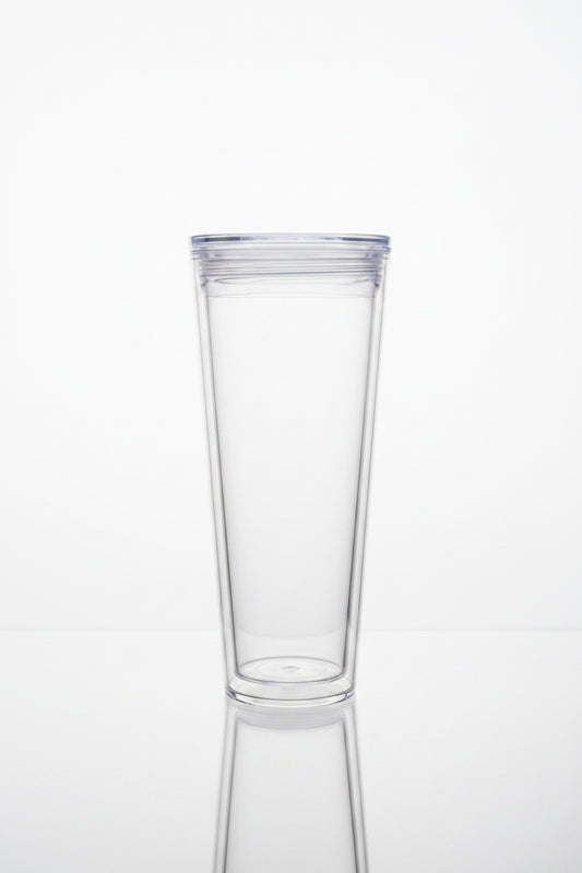 24oz Flat top snow globe tumbler